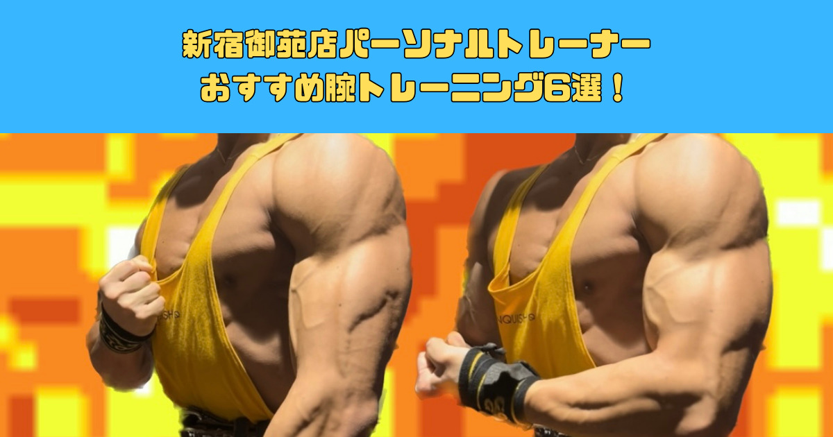 【新宿エリアで人気のパーソナルジム】新宿御苑店パーソナルトレーナーおすすめ腕トレーニング6選！