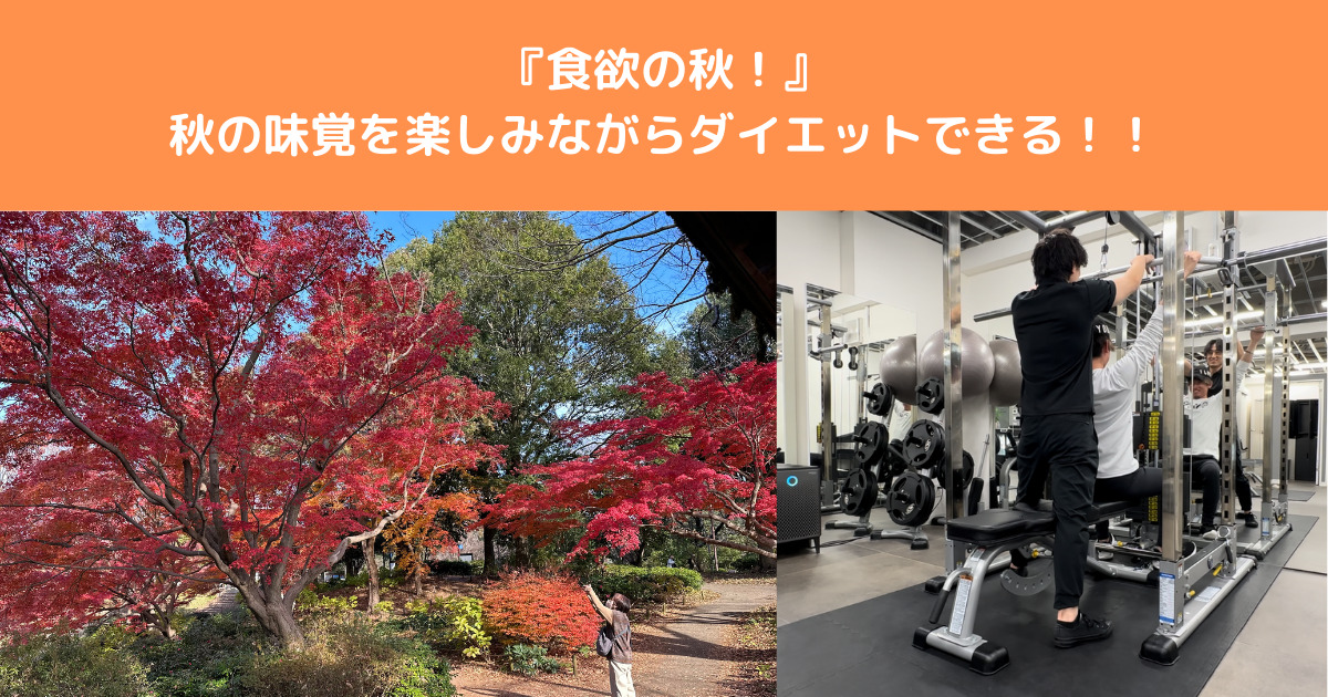 【食欲の秋】　秋の味覚がダイエットにいい！？八王子店トレーナーがどのような効果があるか解説！