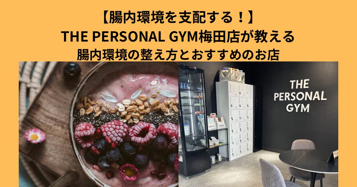 【腸内環境を支配する！】THR PERSONAL GYM（ザ パーソナル ジム）梅田店が教える腸内環境の整え方！