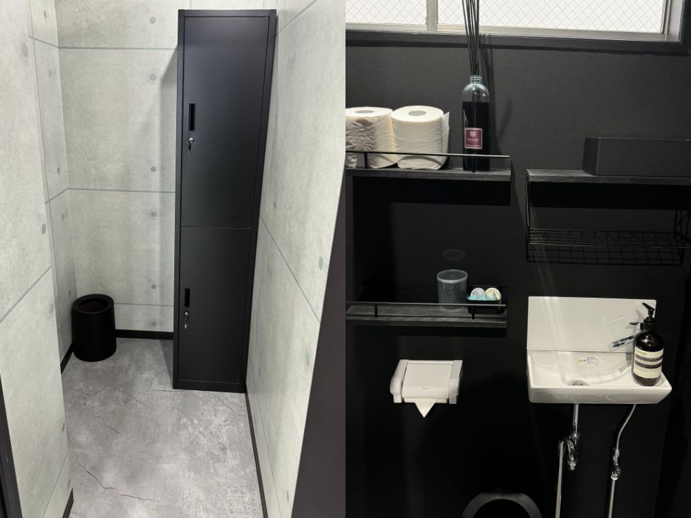 トイレと更衣室の写真です