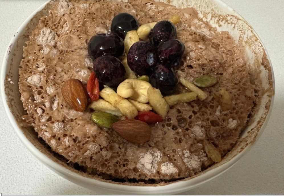 天六トレーナーの朝食