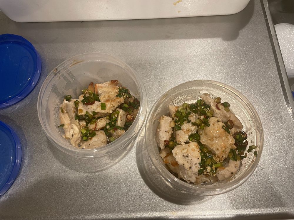 「さっぱり鶏むねネギポン酢」お弁当に