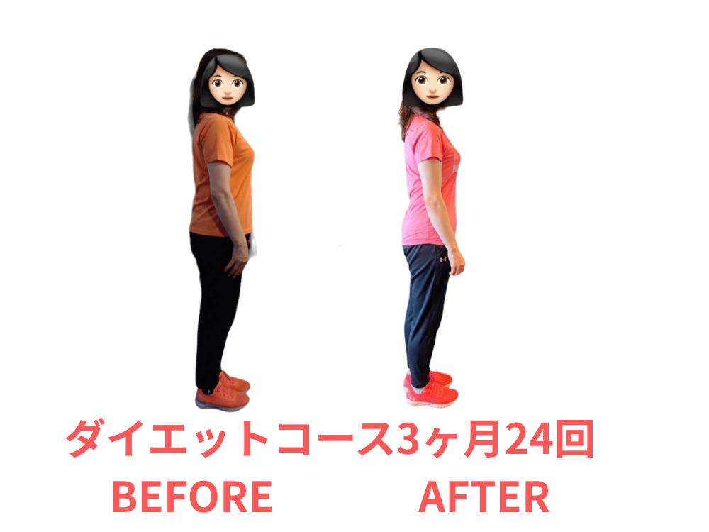 3ヶ月間ダイエットした女性のBEFOREAFTER
