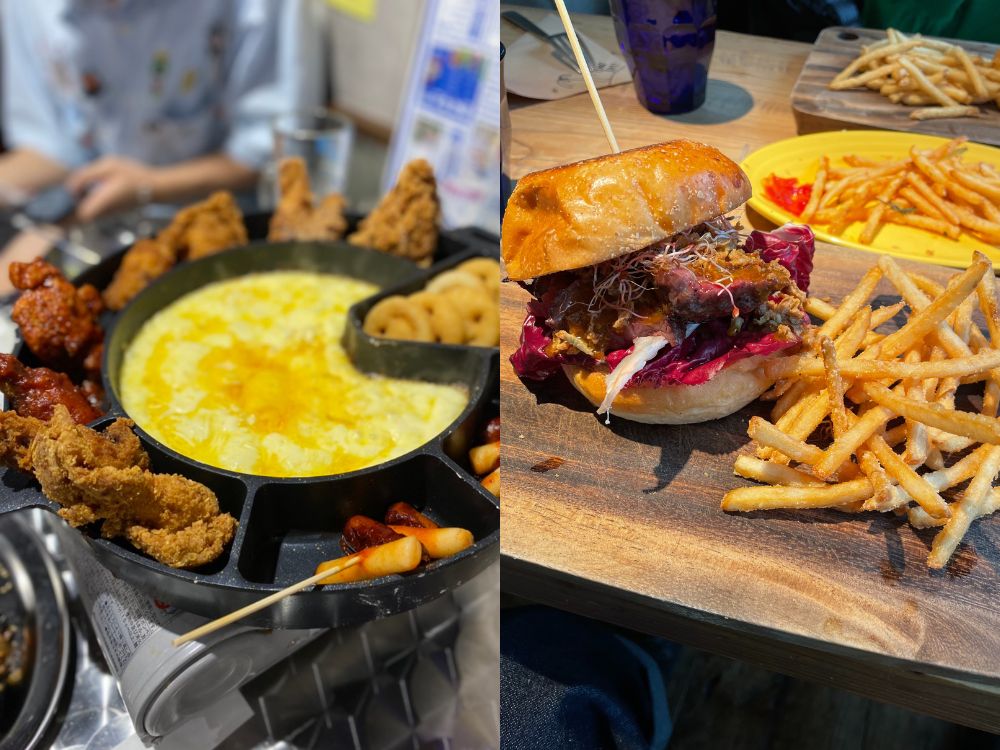 チーズ鍋ハンバーガーの写真