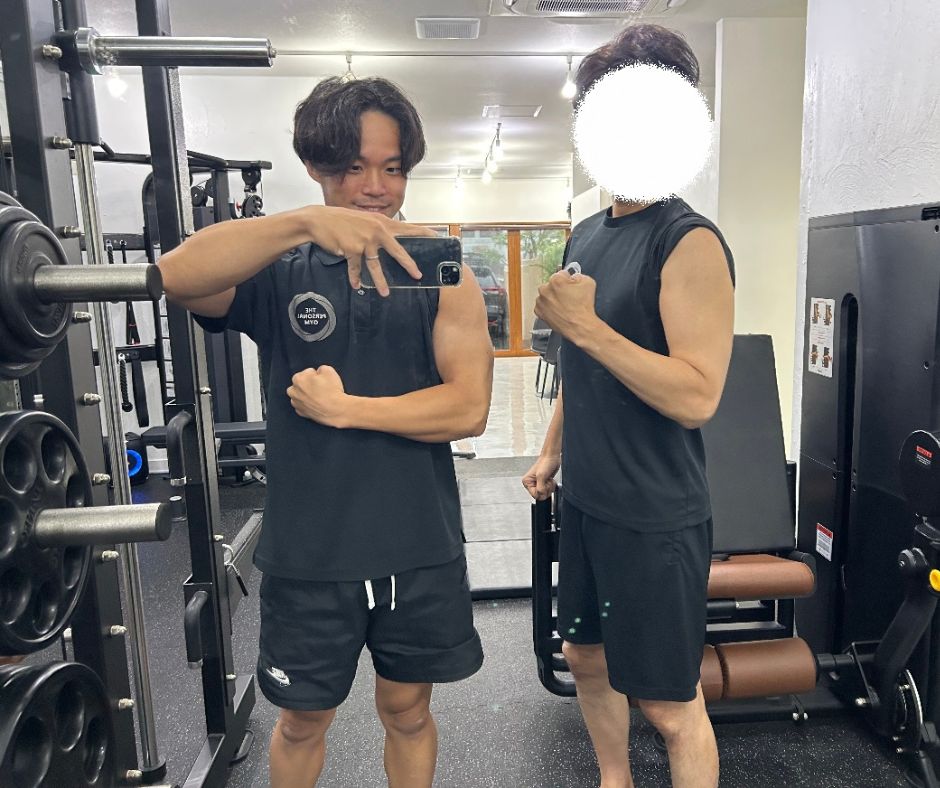 大栗トレーナーの親戚丁寧な指導で、運動も楽しく続けてます！これからの変化が楽しみ。