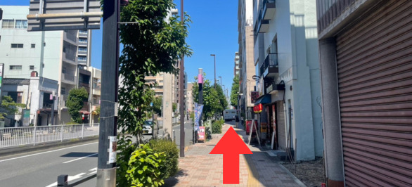 約500mまっすぐ進む