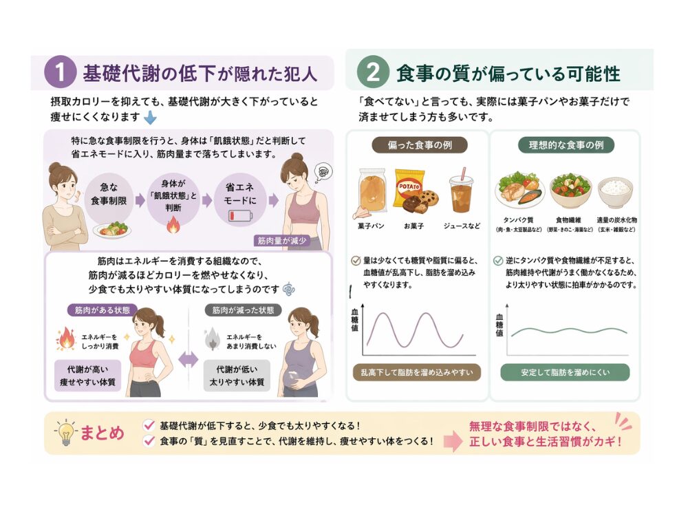太ってしまうメカニズム表