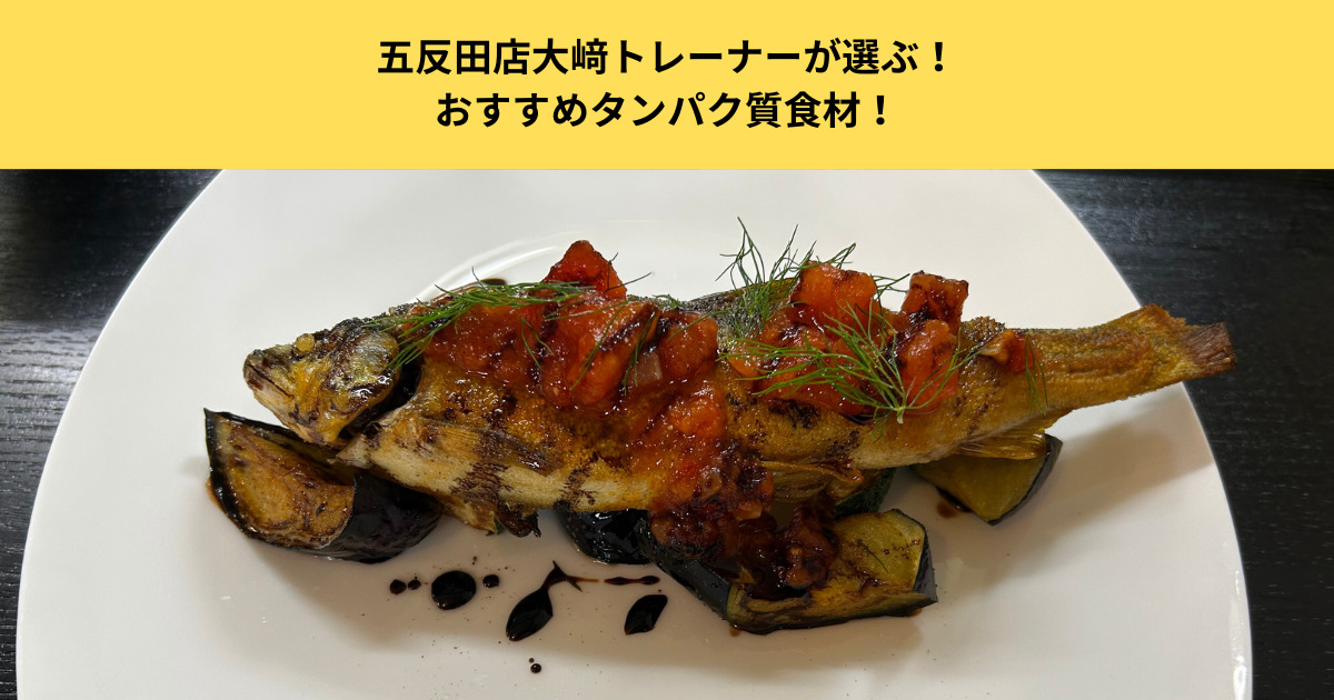 五反田店大﨑トレーナーが選ぶ！おすすめのタンパク質食材！