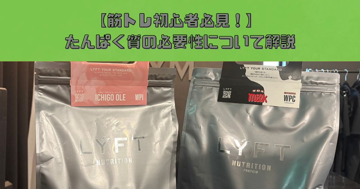 【錦糸町でパーソナルジムを探している方必見】たんぱく質を摂る必要性とは？