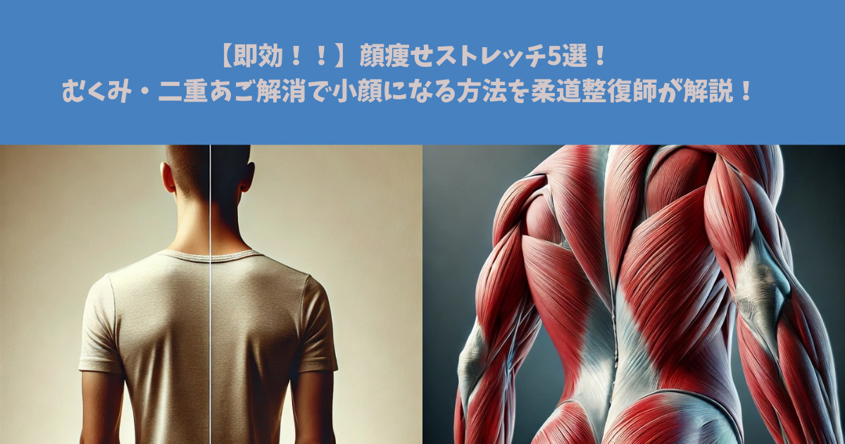 【即効！！】顔痩せストレッチ5選！むくみ・二重あご解消で小顔になる方法を柔道整復師が解説！