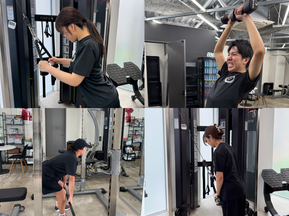 トレーニングをしているお客様方の写真