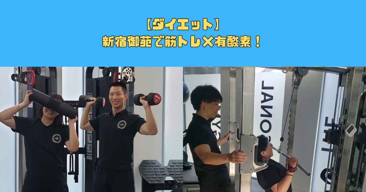 【ダイエット】新宿御苑で筋トレ×有酸素！