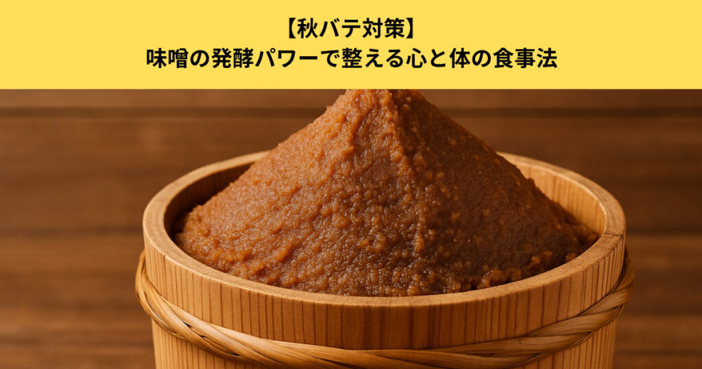 【秋バテ対策】五反田のパーソナルジムが教える|味噌の発酵パワーで整える心と体の食事法