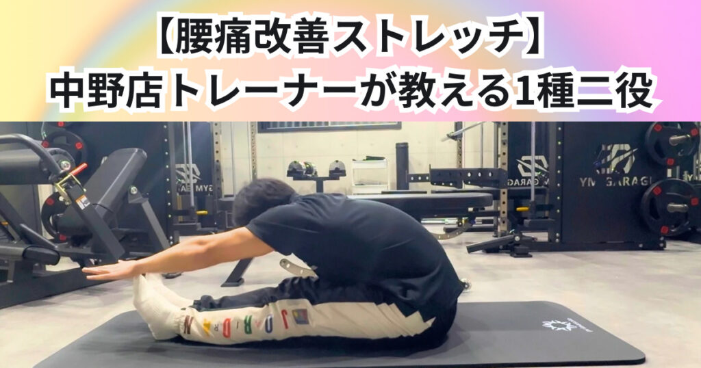 【腰痛改善ストレッチ】中野店トレーナーが教える1種2役のストレッチ法！-THE PERSONAL GYM中野店