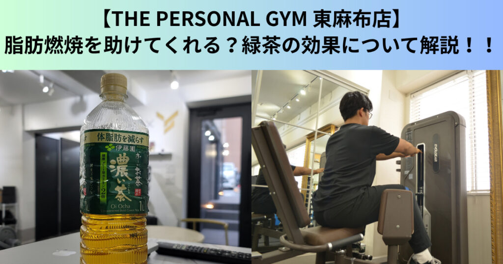 【THE PERSONAL GYM（ザ パーソナルジム）東麻布店】脂肪燃焼を助けてくれる？緑茶の効果について解説！！