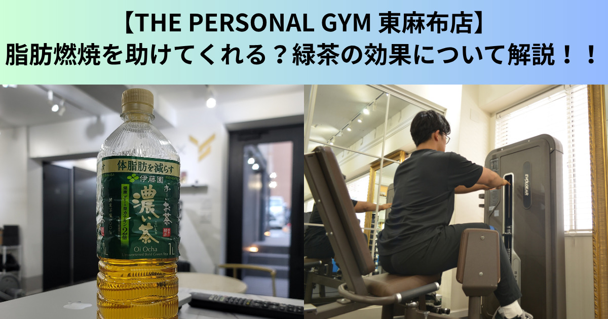 【THE PERSONAL GYM（ザ パーソナルジム）東麻布店】脂肪燃焼を助けてくれる？緑茶の効果について解説！！