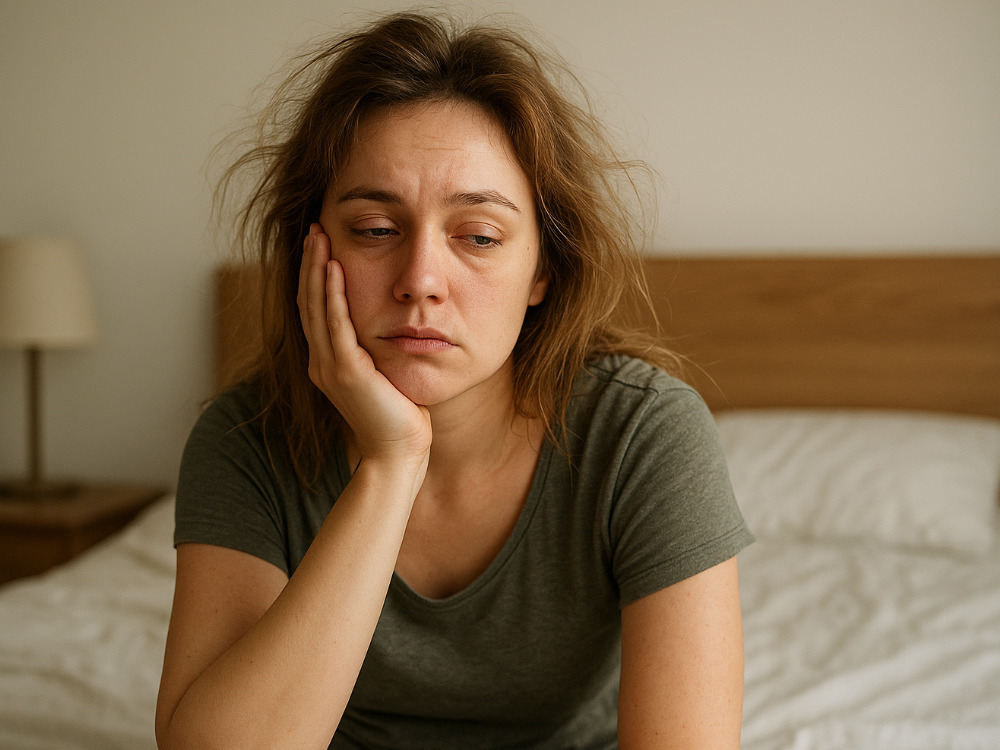 朝がだるそうな女性の画像