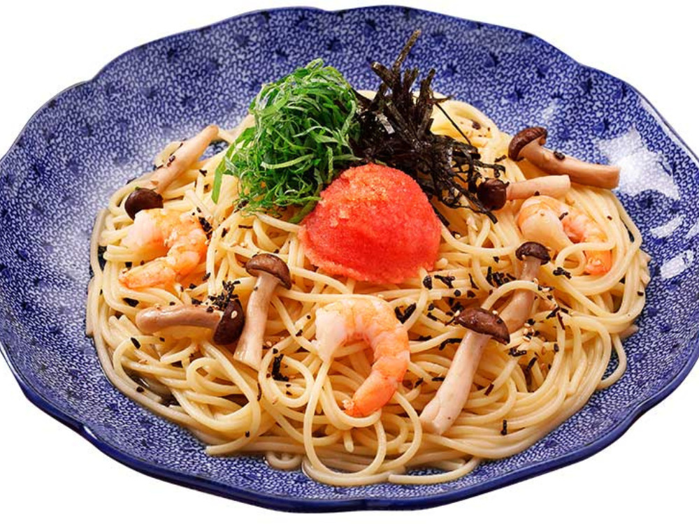 明太子と海老としめじの青じそ風味