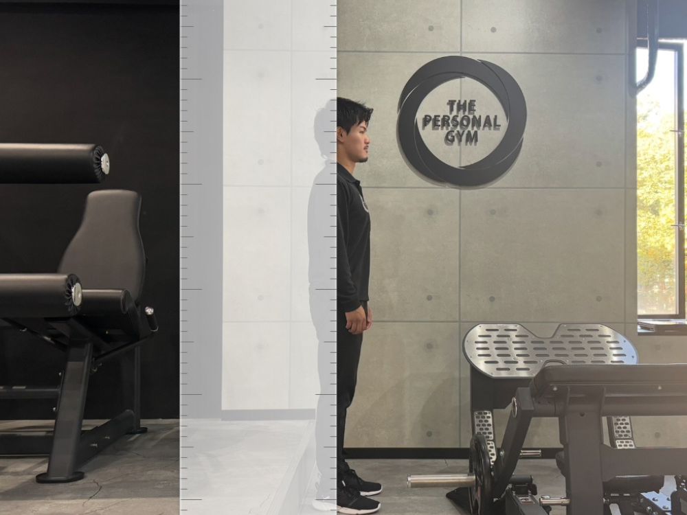 定規を入れた姿勢