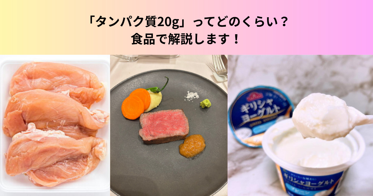 THE PERSONAL GYM トレーナー伝授！「タンパク質20g」ってどのくらい？食品で解説