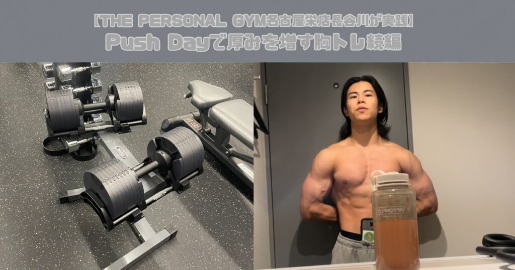 【THE PERSONAL GYM名古屋栄店長谷川が実践】Push Dayで厚みを増す胸トレ続編