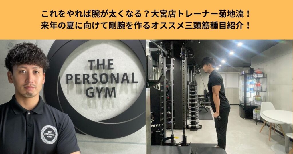 これをやれば腕が太くなる？大宮店トレーナー菊地流！来年の夏に向けて剛腕を作るオススメ三頭筋種目紹介！