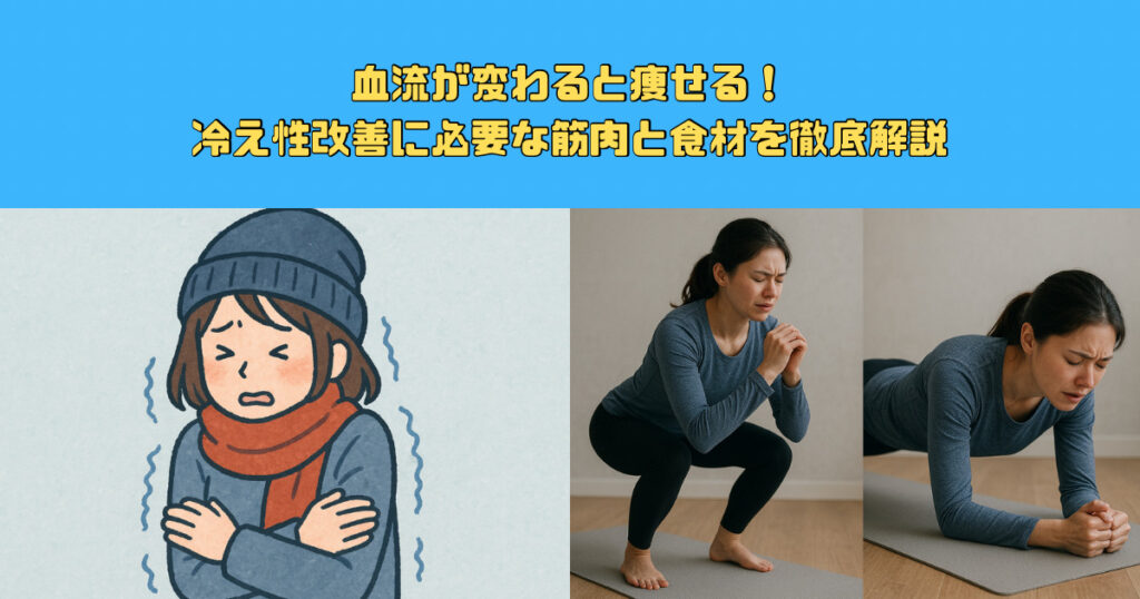 血流が変わると痩せる！冷え性改善に必要な筋肉と食材を徹底解説