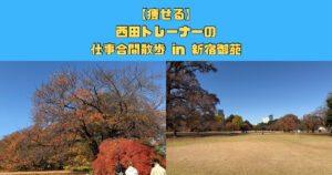 【痩せる】西田トレーナーの仕事合間散歩 in 新宿御苑
