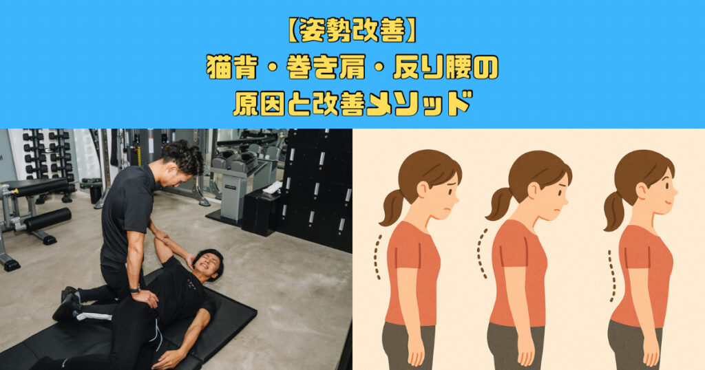 【姿勢改善】猫背・巻き肩・反り腰の原因と改善メソッド