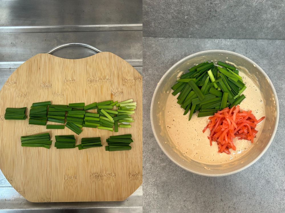 具材を混ぜている写真