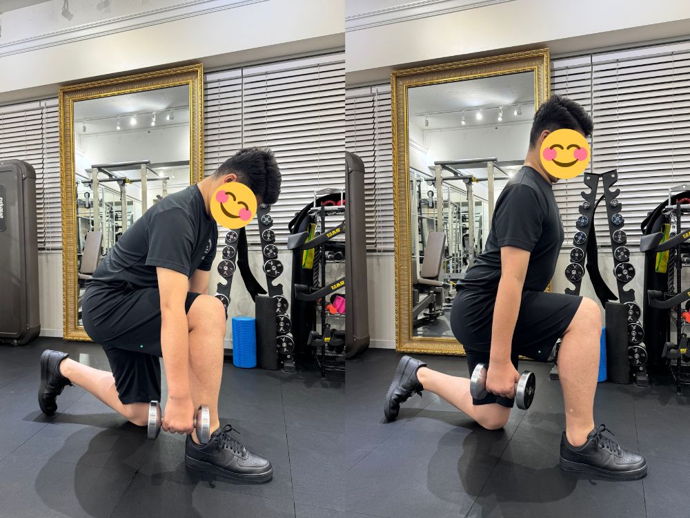 実際に通われている、下半身強化トレーニングの様子