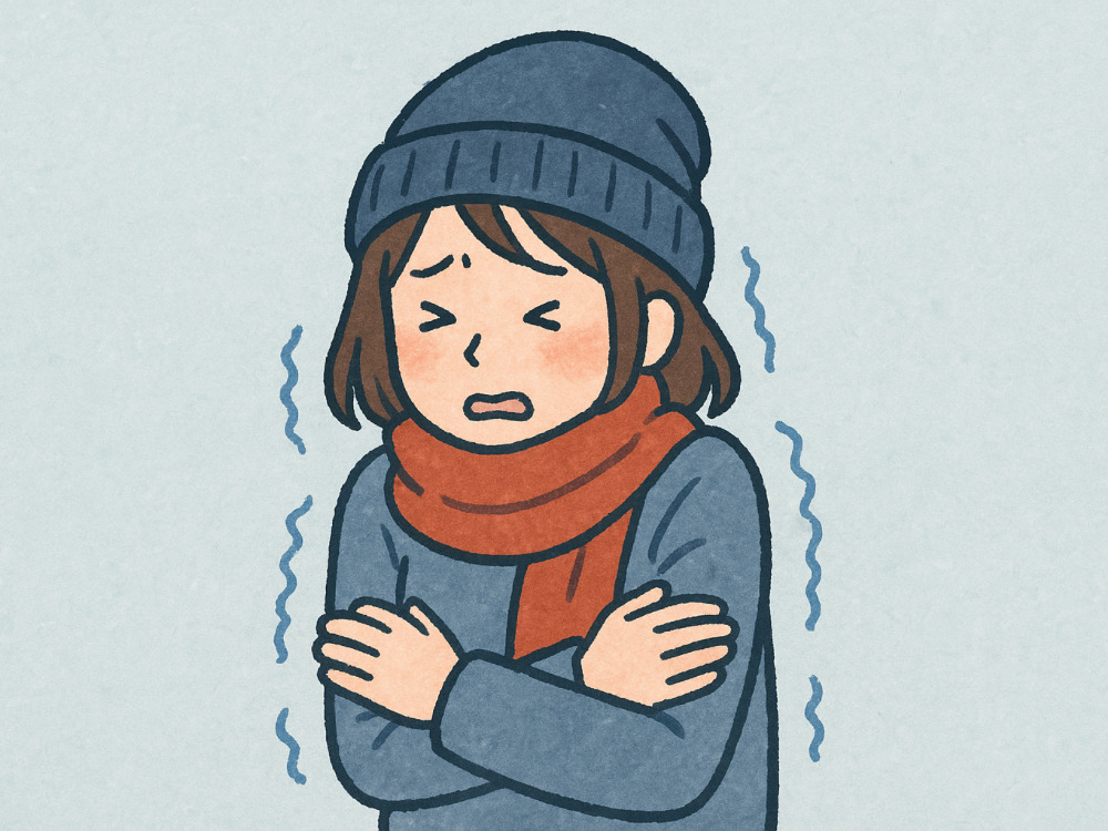 冷え性の女性の画像