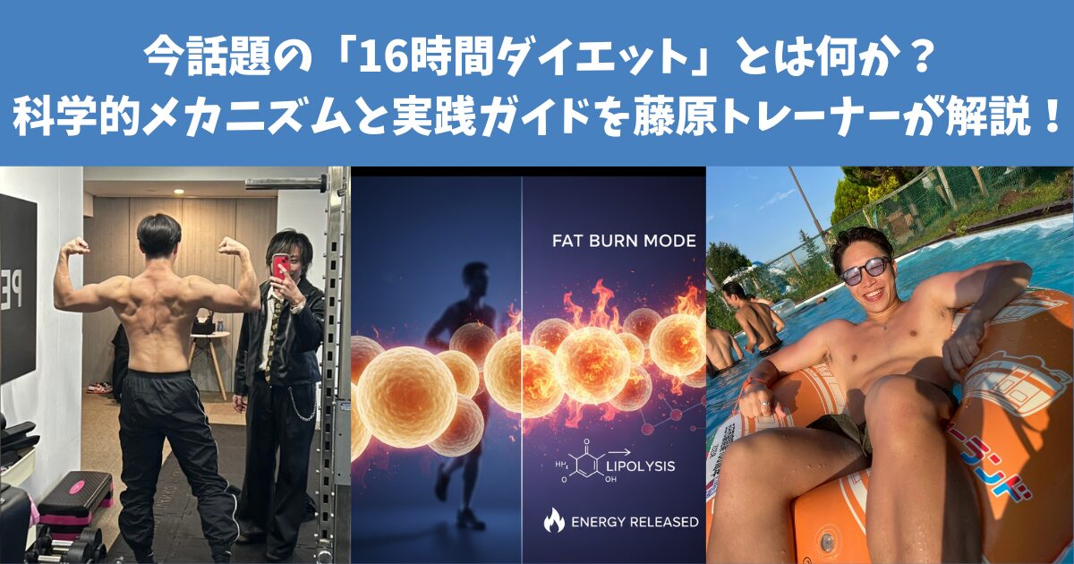 今話題の「16時間ダイエット」とは何か？科学的メカニズムと実践ガイドを藤原トレーナーが解説！