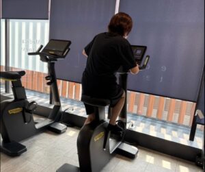 有酸素をしている画像