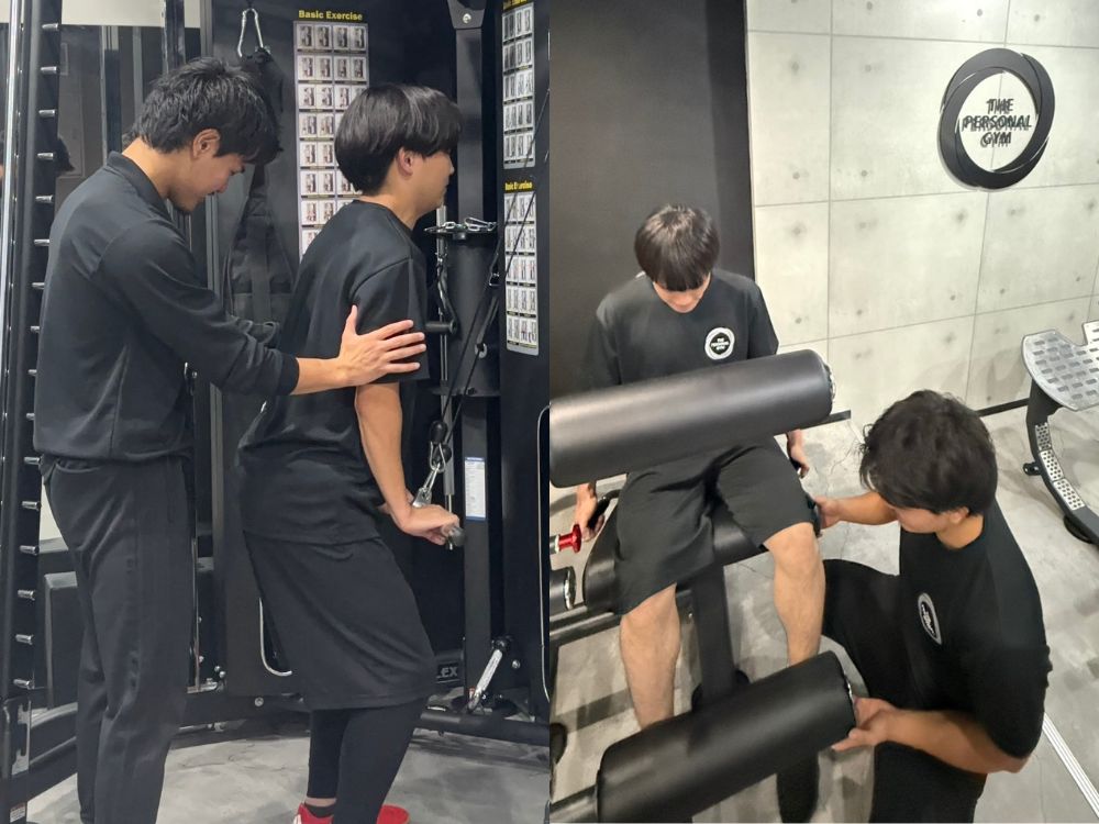 動作指導している写真