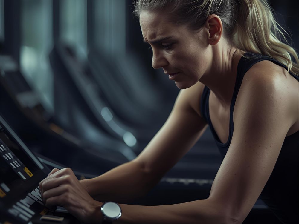 運動している女性