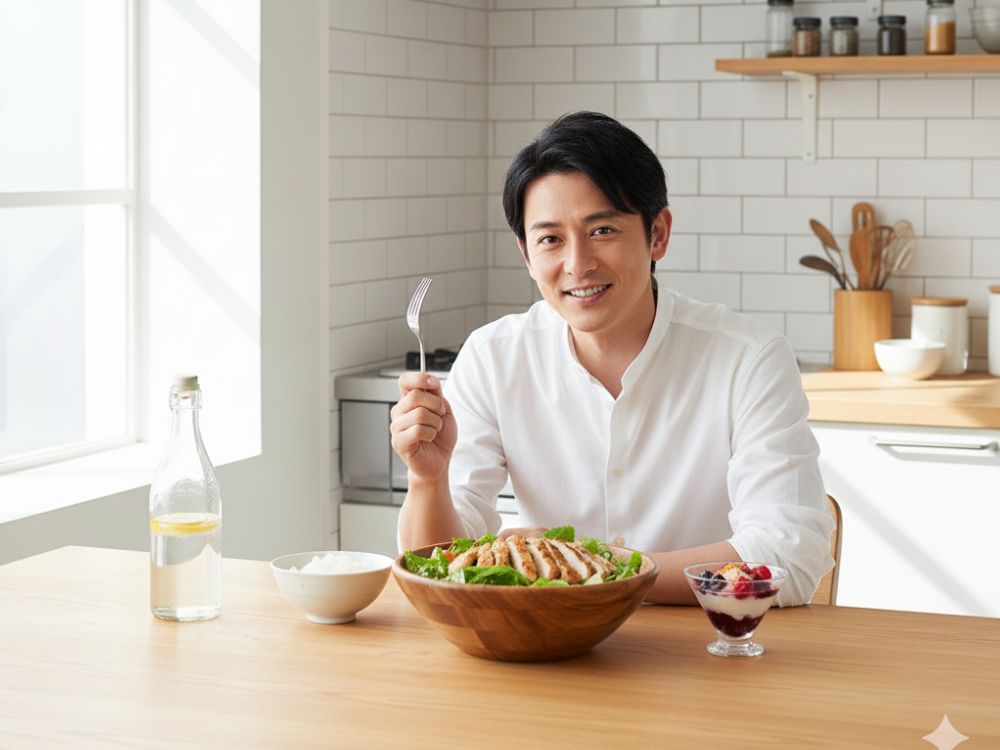 食事をしている写真