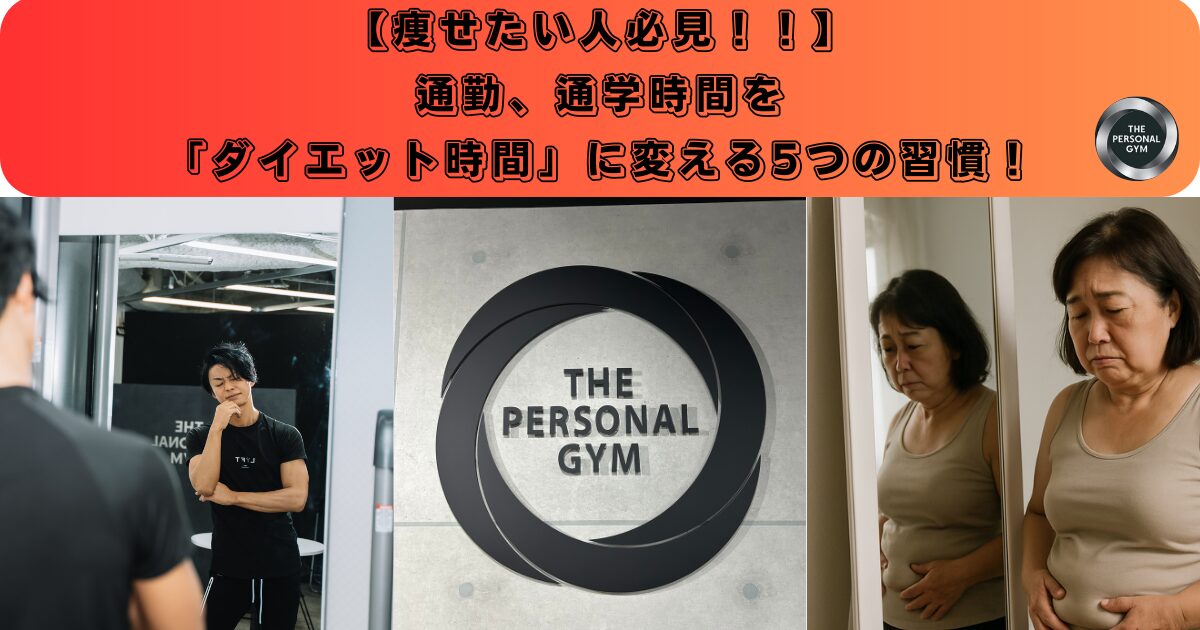 【赤羽のパーソナルジム】トレーナーが教える通勤、通学時間をダイエット時間に変える5つの習慣！