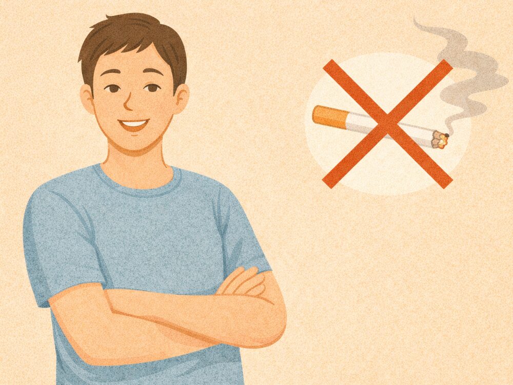 痩せている非喫煙者の写真