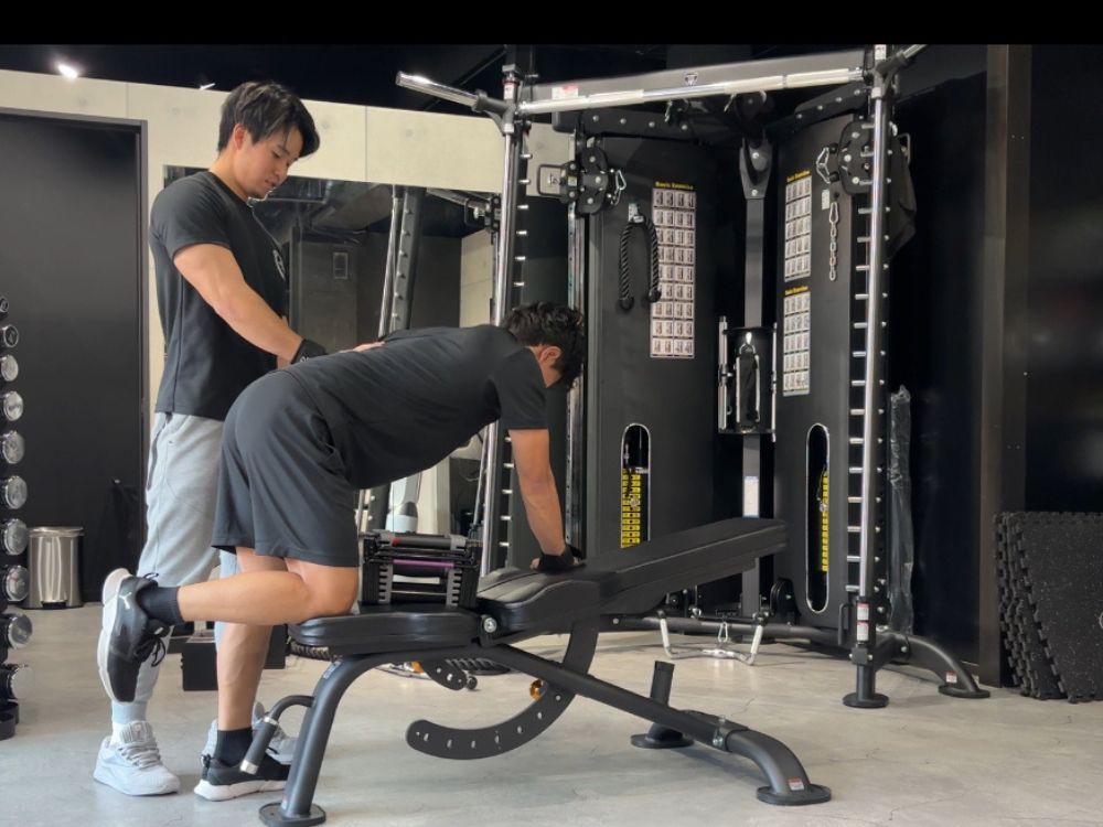 ワンハンドロー指導