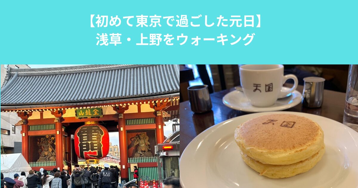 【初めて東京で過ごした元日】浅草・上野をウォーキング