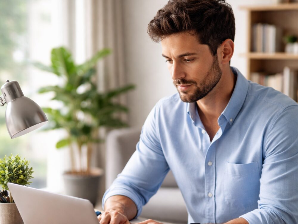 デスクワーク男性