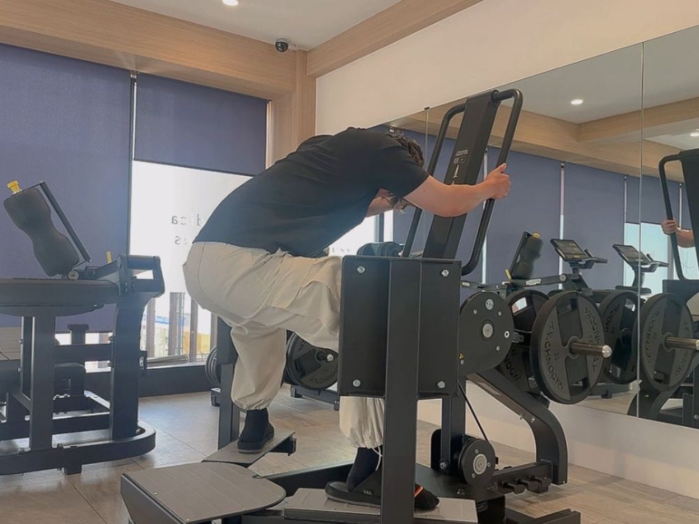 トレーニングしている写真