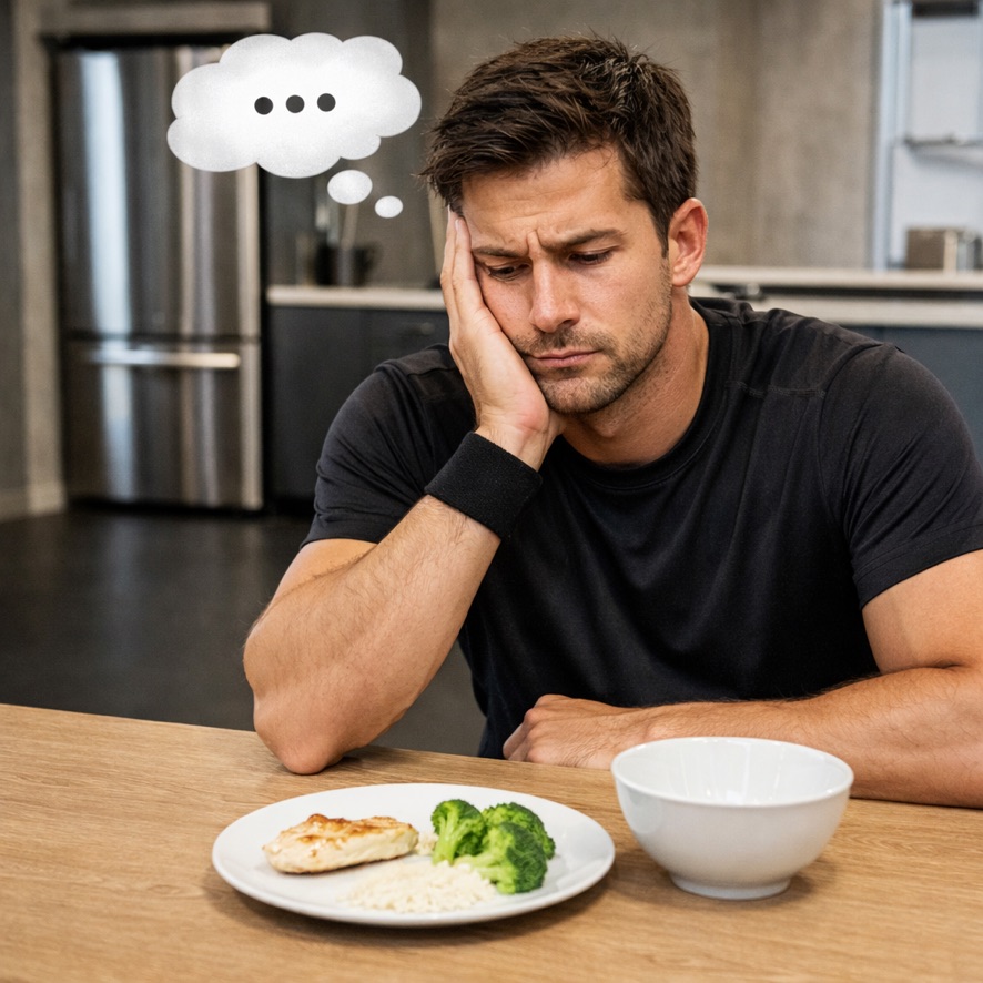 男性　食事考えてる
