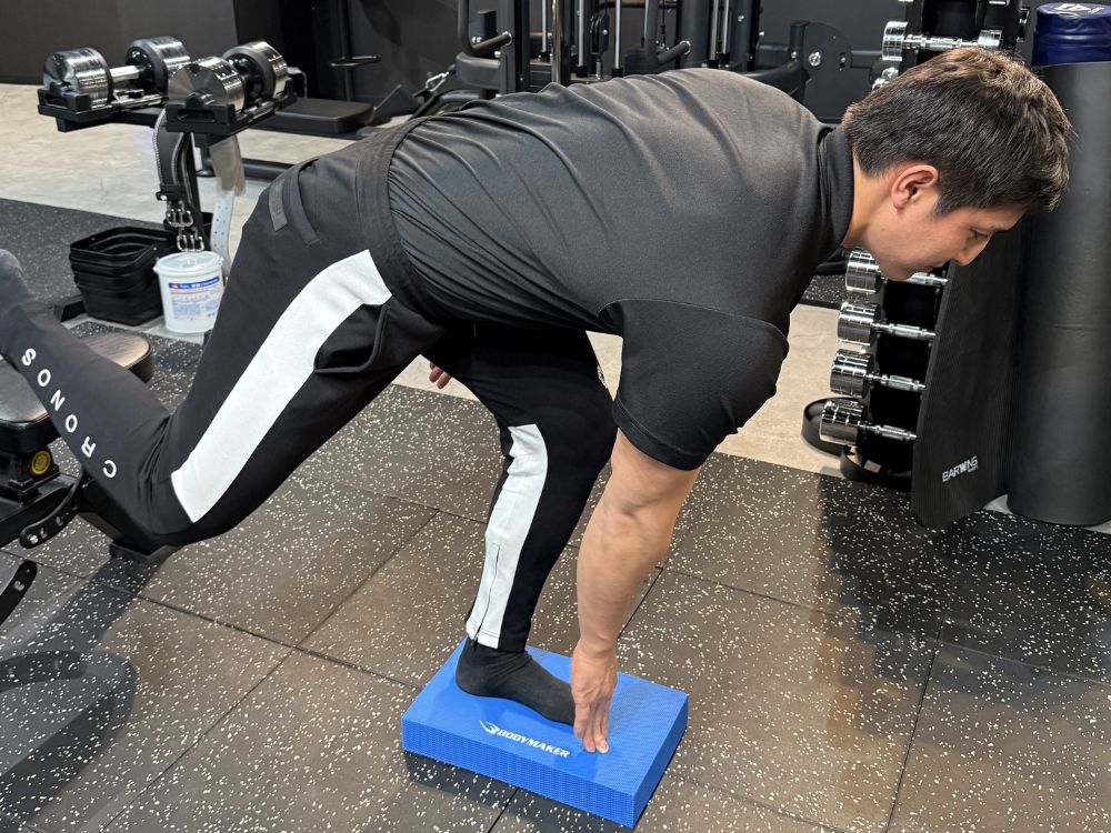 体幹と下半身を整える門前仲町のバランス感覚トレーニング風景