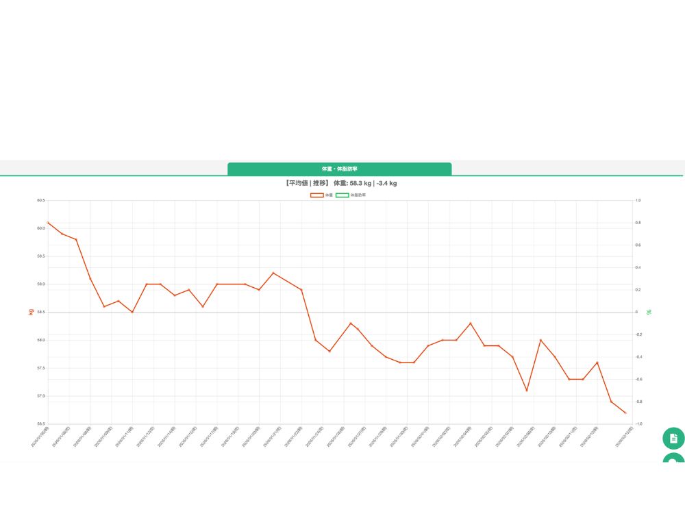 理想的なペースでの体重減少