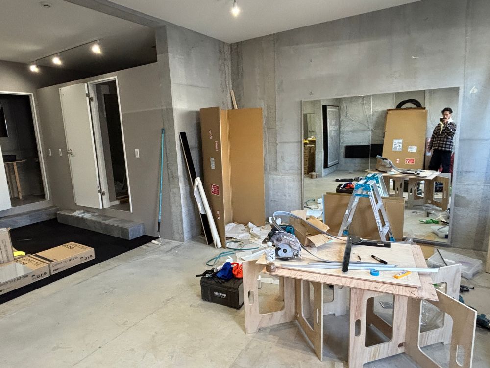 工事中のTHE PERSONAL GYMつくば店