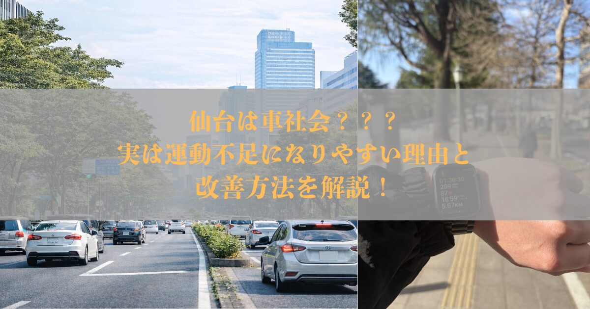 仙台は車社会？実は運動不足になりやすい理由