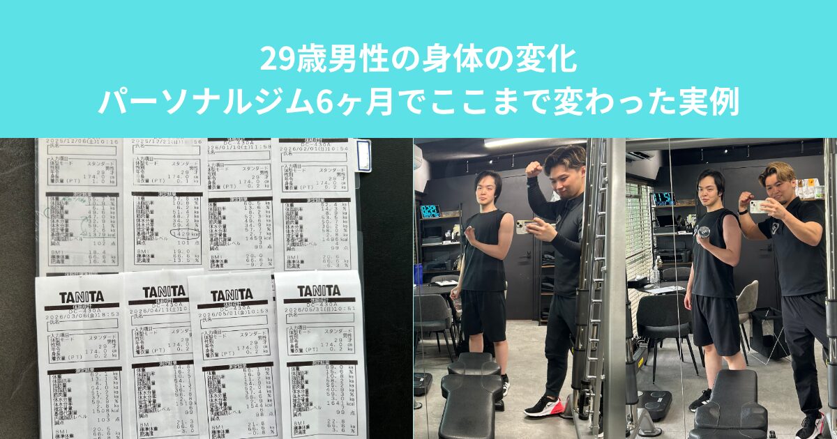 【高田馬場】29歳男性の体の変化｜パーソナルジム6ヶ月で体が変わった実例