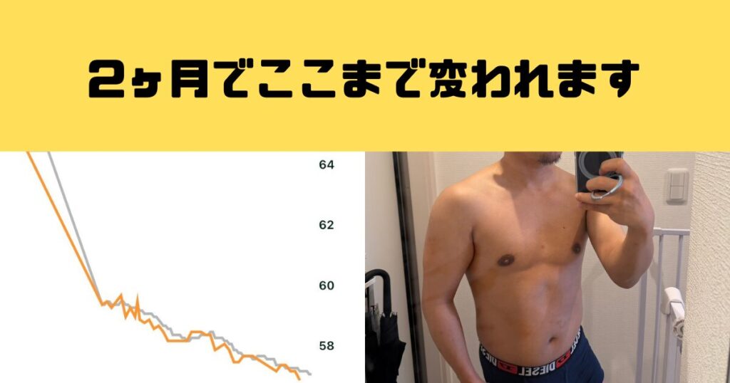 40代男性：2ヶ月で−7.6kg。ここまで変われた秘訣の紹介
